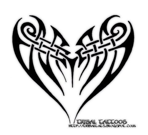 Celtic heart tattoos designs